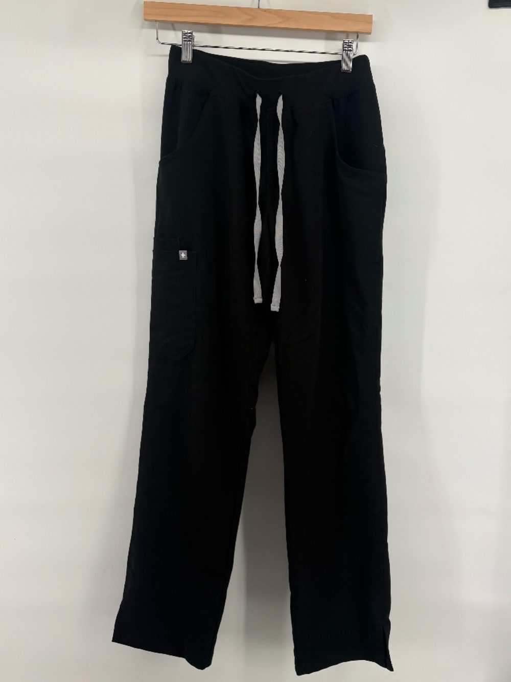 FIGS technical collection wide leg black scrub pant bottoms size XS